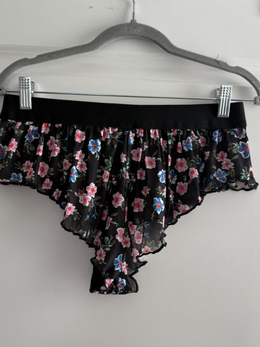 Anthropologie LyreBird Black Floral Skirty Briefs Panty S NWT - Picture 5 of 6